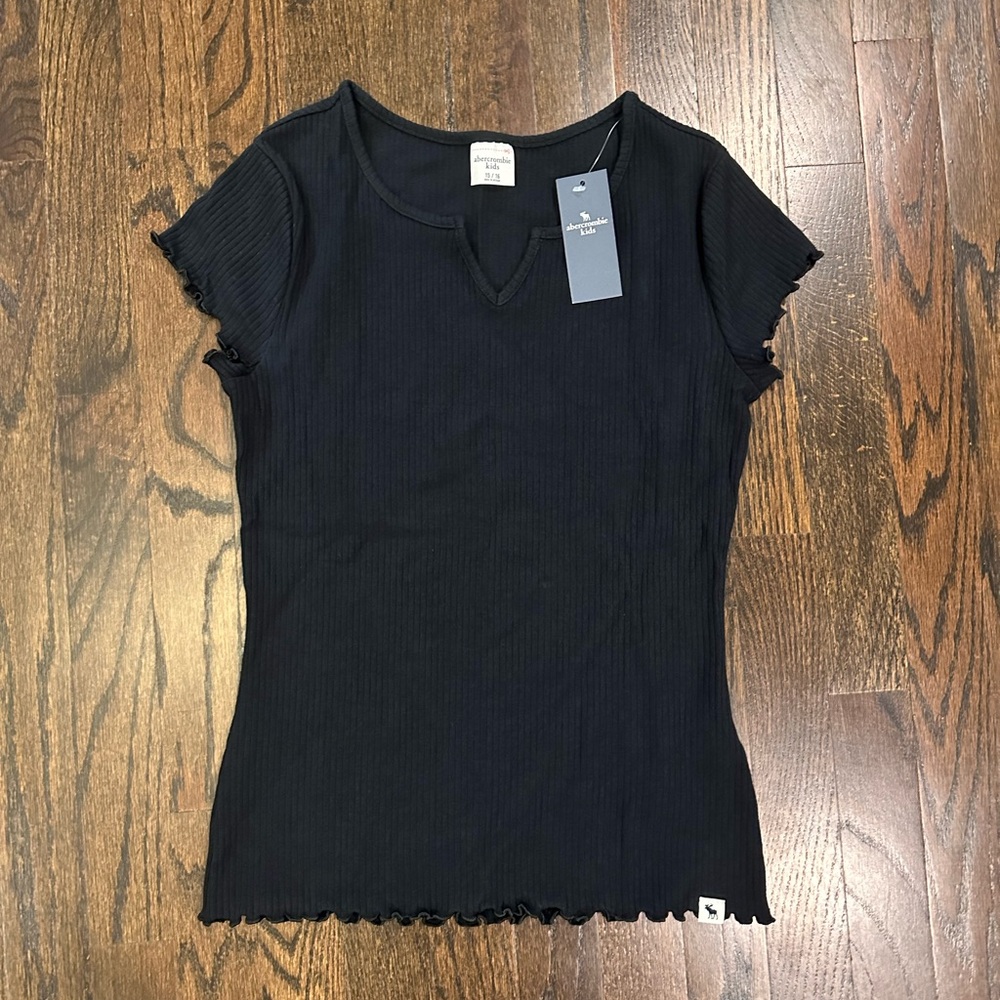 Abercrombie Kids 15/16 Black Short Sleeve Top